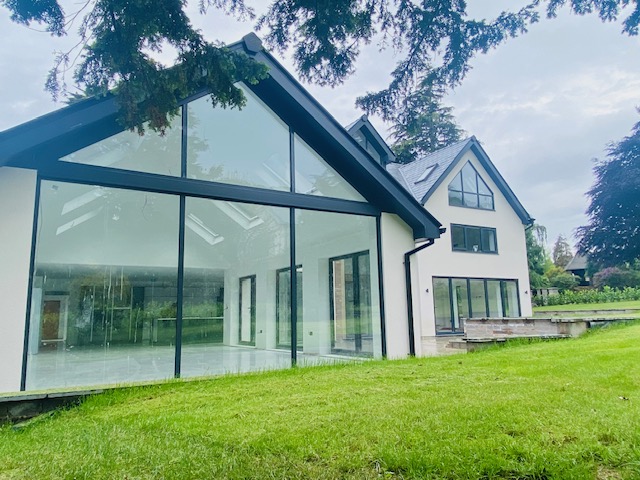 Residential property with glass wall